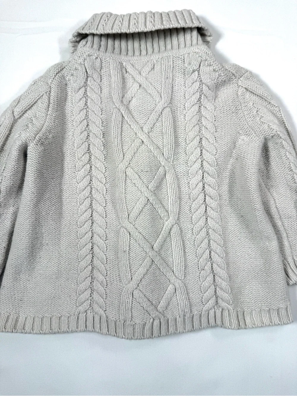 BABYGAP Fisherman Cable Knit Shawl Collar Cardigan Sweater 12-18M Coastal